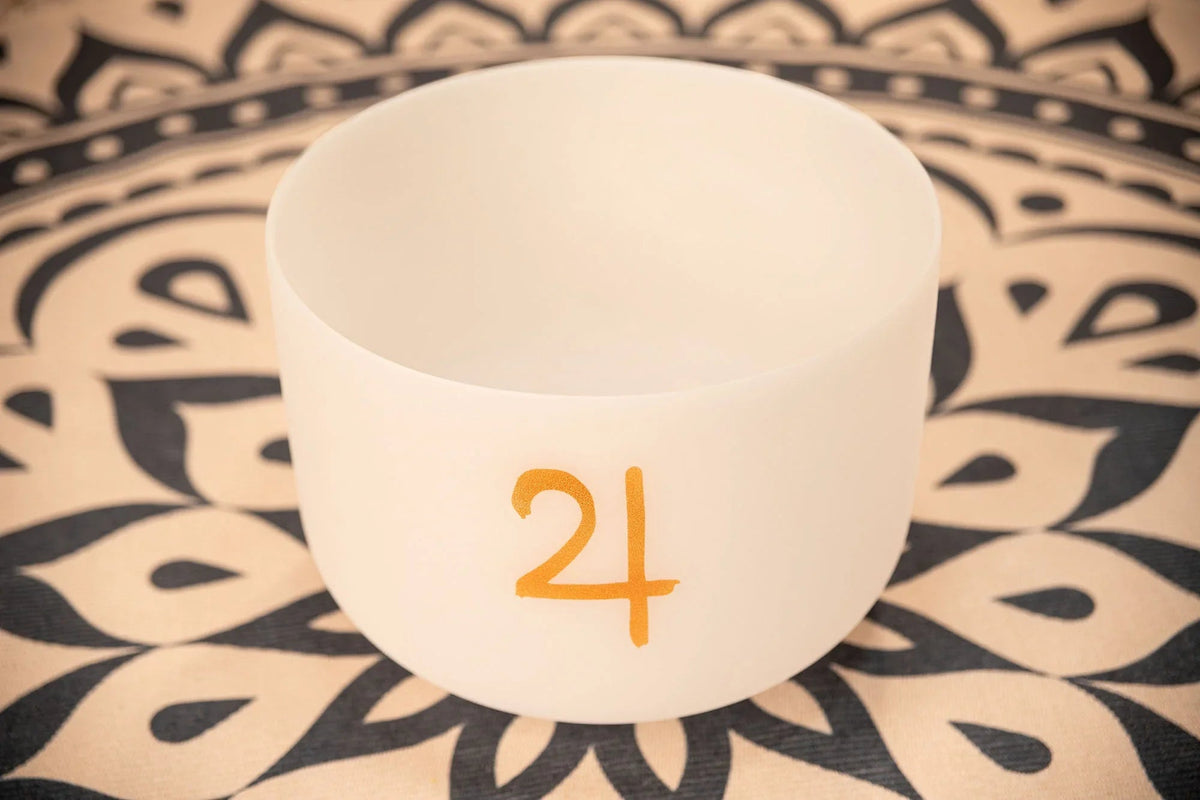 12" Planetary Tuned Crystal Singing Bowl, Jupiter 183.58 Hz