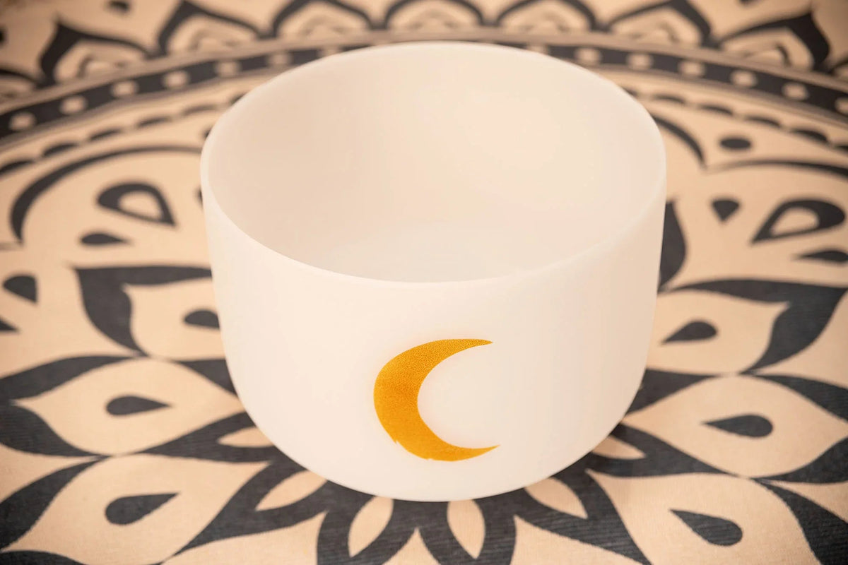 12" Planetary Tuned Crystal Singing Bowl, Synodic Moon 210.42 Hz