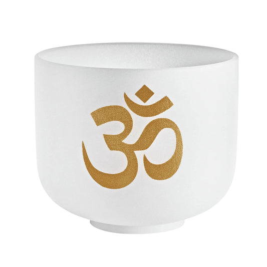 8" Planetary Tuned Crystal Singing Bowl, OM