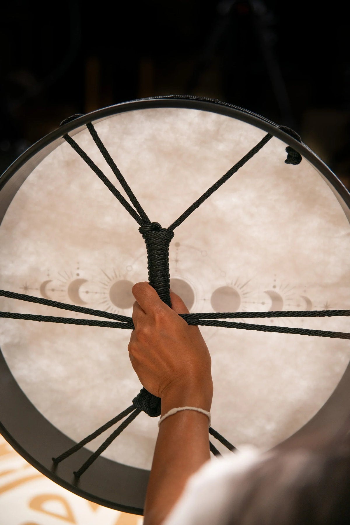 16" Ritual Drum, Moon Phases, True Feel Synthetic Head