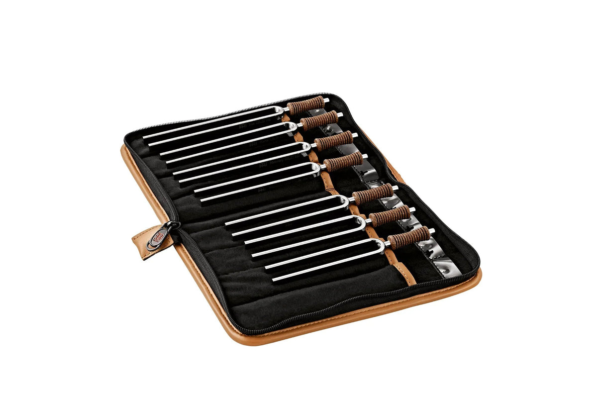 7-Piece Planetary Tuned Tuning Fork Chakra Set incl. Case